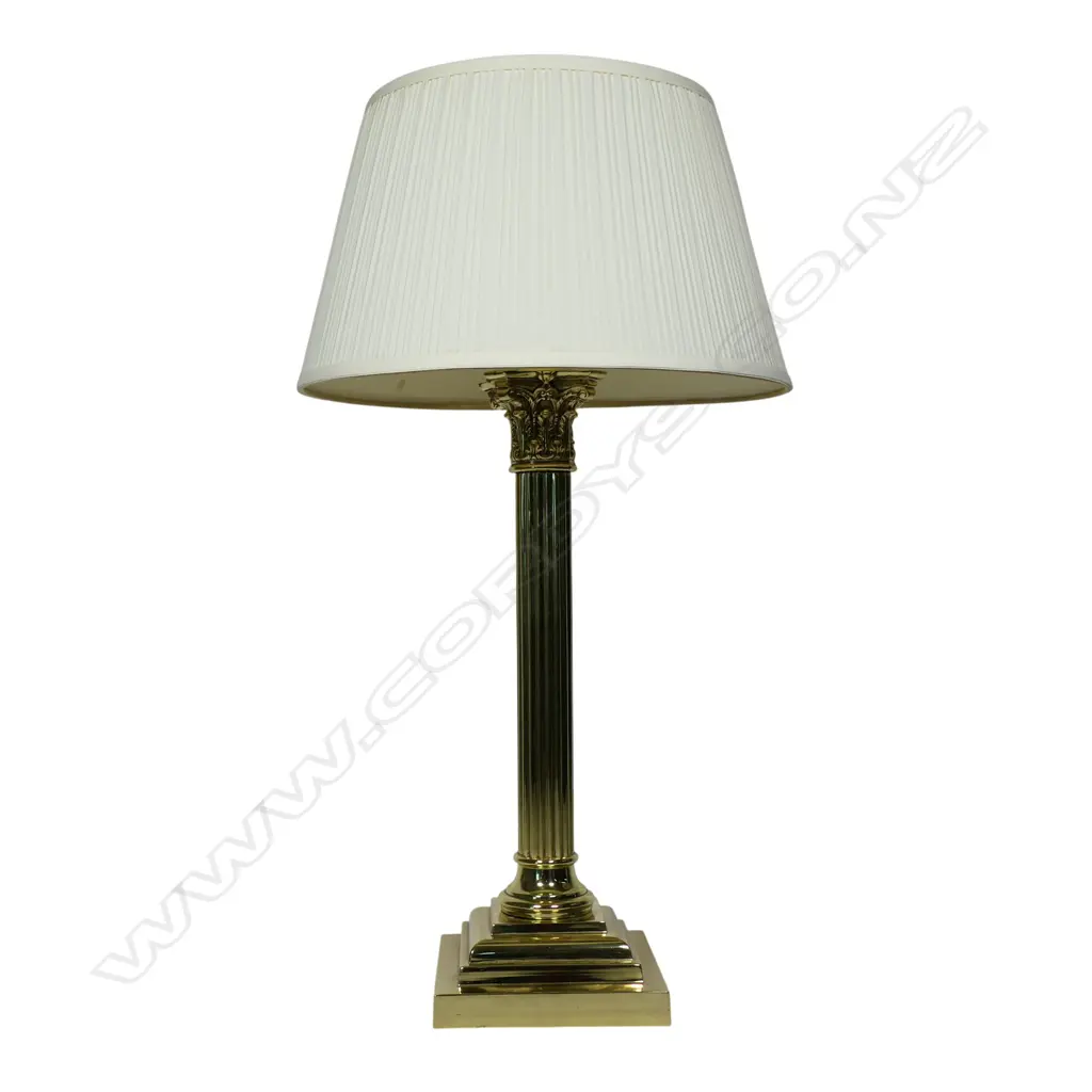 Table lamp, Unidentified manufacturer, brass, England, c.1900, 53.5 x 16.2 x 16.2 Image 1++
